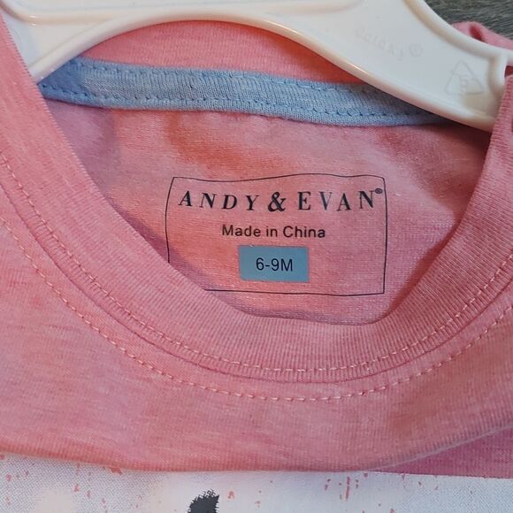 Andy & Evan New With Tags 6-9 Month Gone Surfing T-Rex Crewneck Tee & Shorts Set - Picture 7 of 12